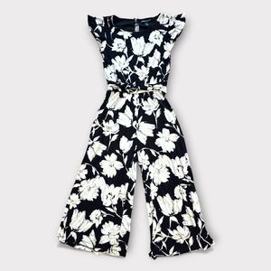 Cynthia Rowley Floral Cropped Wide-Leg Jumpsuit Size XS